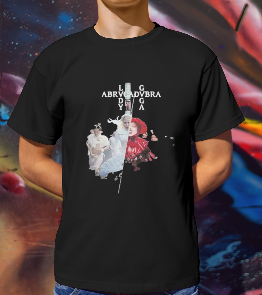 Lady Gaga Abracadabra Collage Fashion Art Style T-Shirt
