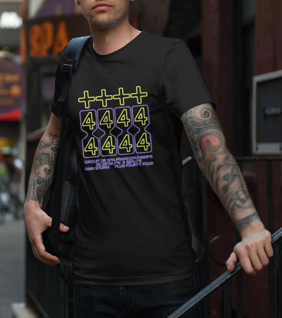 Lewis Hamilton +44 Minimal Engine Neon Style Racing Speed Tribute T-Shirt
