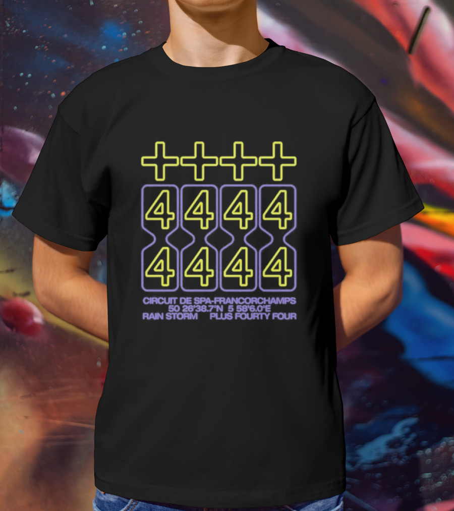 Lewis Hamilton +44 Minimal Engine Neon Style Racing Speed Tribute T-Shirt