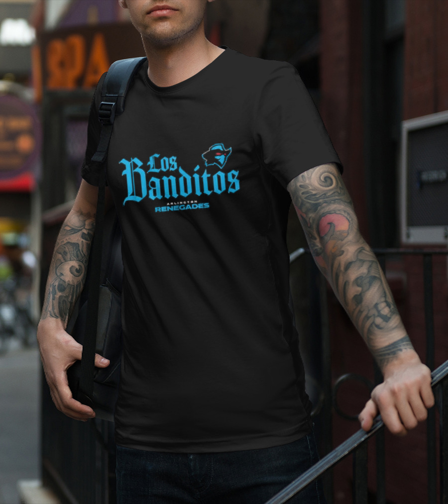 Los Banditos Arlington Renegades Texas Map Red Eyes T-Shirt