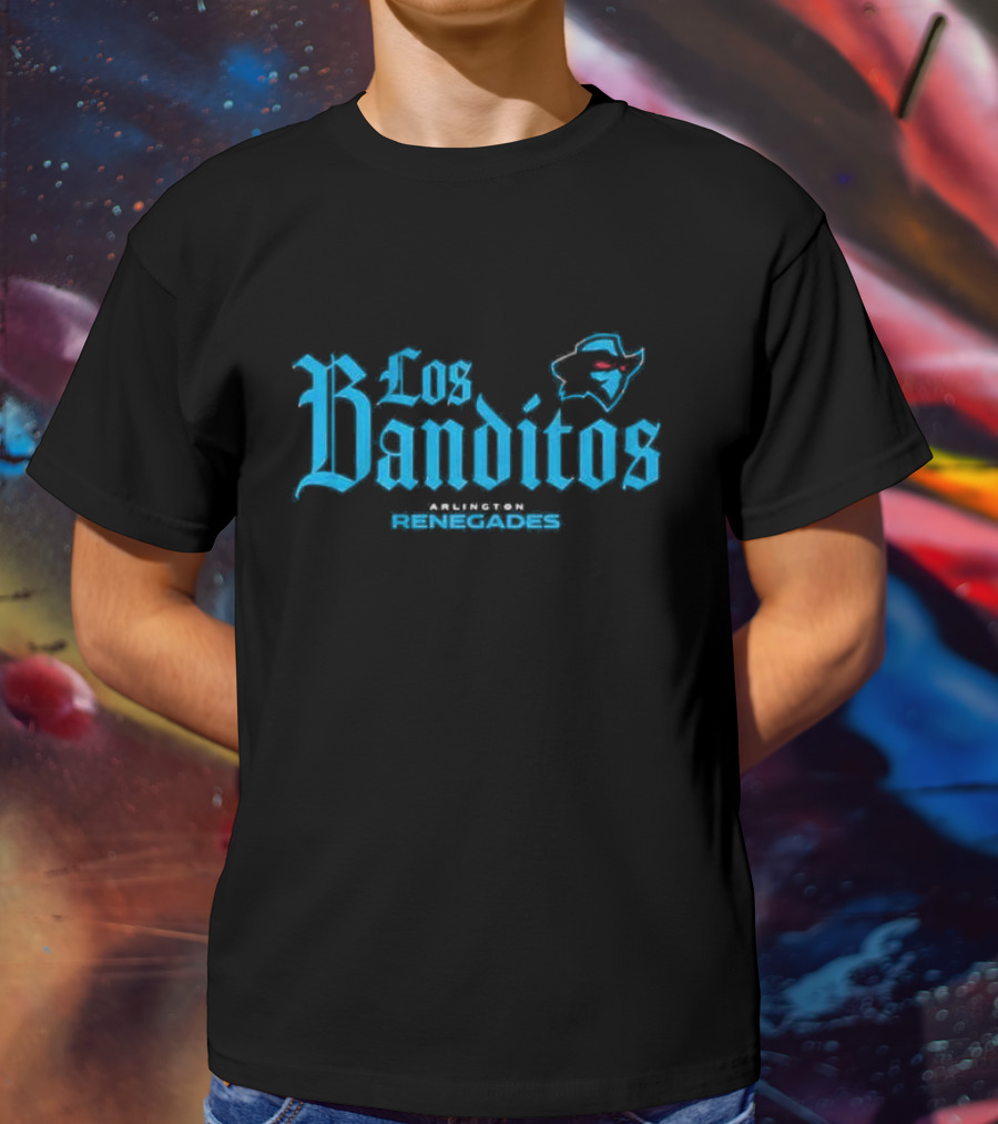 Los Banditos Arlington Renegades Texas Map Red Eyes T-Shirt