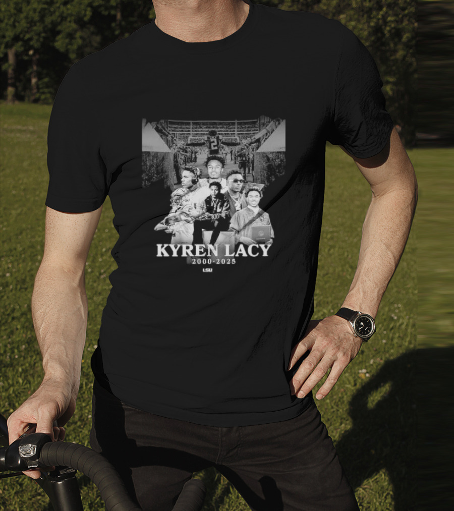 LSU Tigers Football Kyren Lacy 2000-2025 Memorial T-Shirt