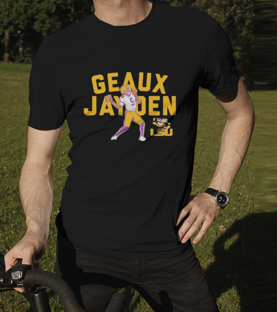 LSU Tigers Geaux Jayden Daniels Football Hero T-Shirt