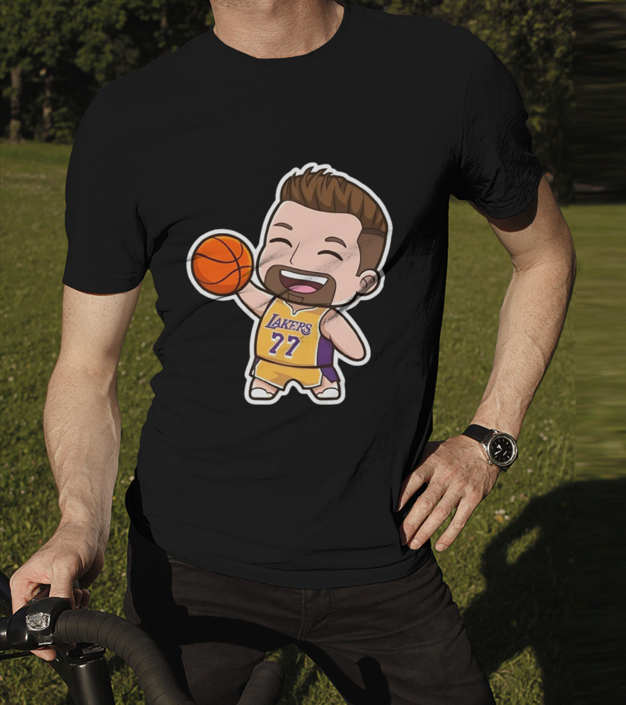 Luka Doncic Lakers 77 Chibi Cartoon Basketball T-Shirt