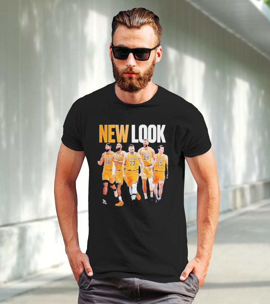 New Look Lakers Starting Five Luka Doncic 77 Los Angeles T-Shirt