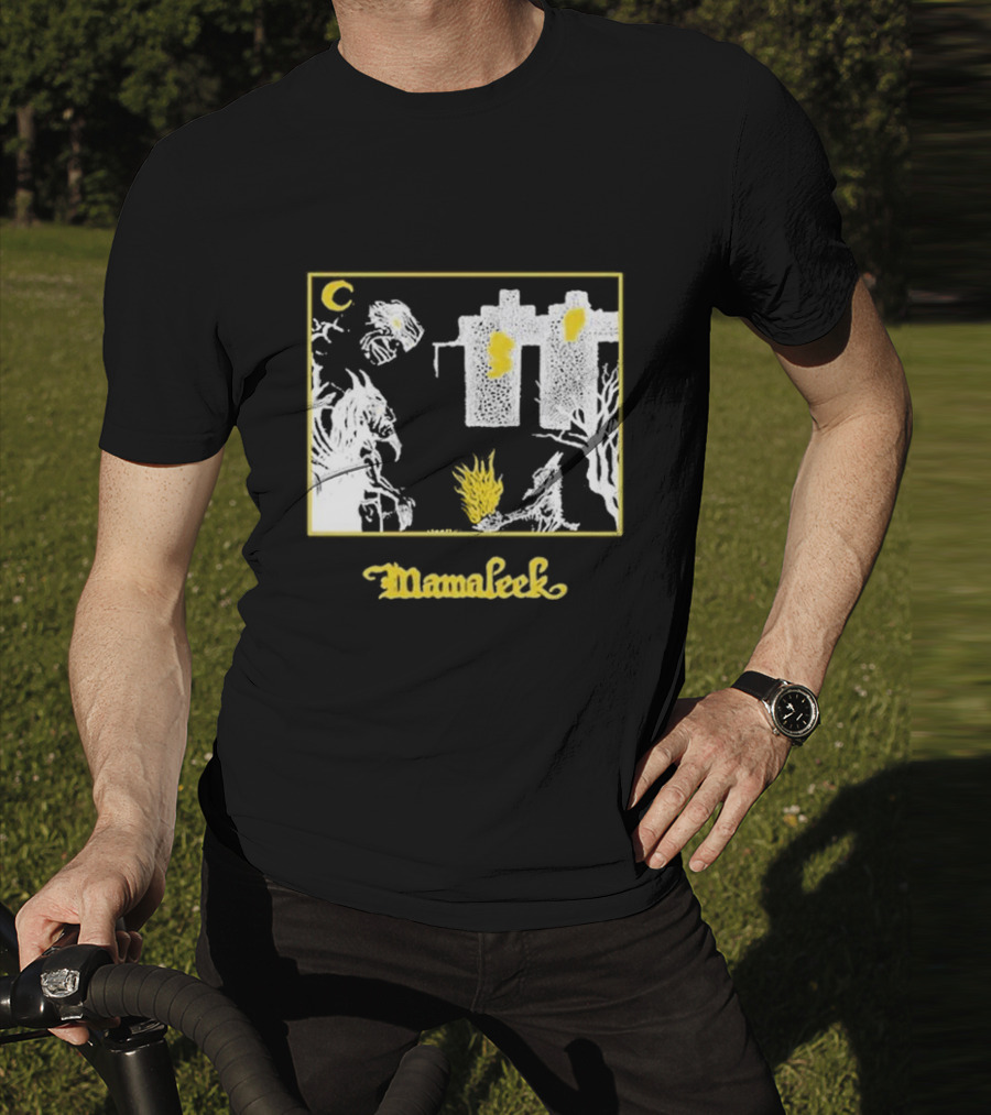 Mamaleek Netherworld Moonlit Cityscape And Surreal Figures T-Shirt