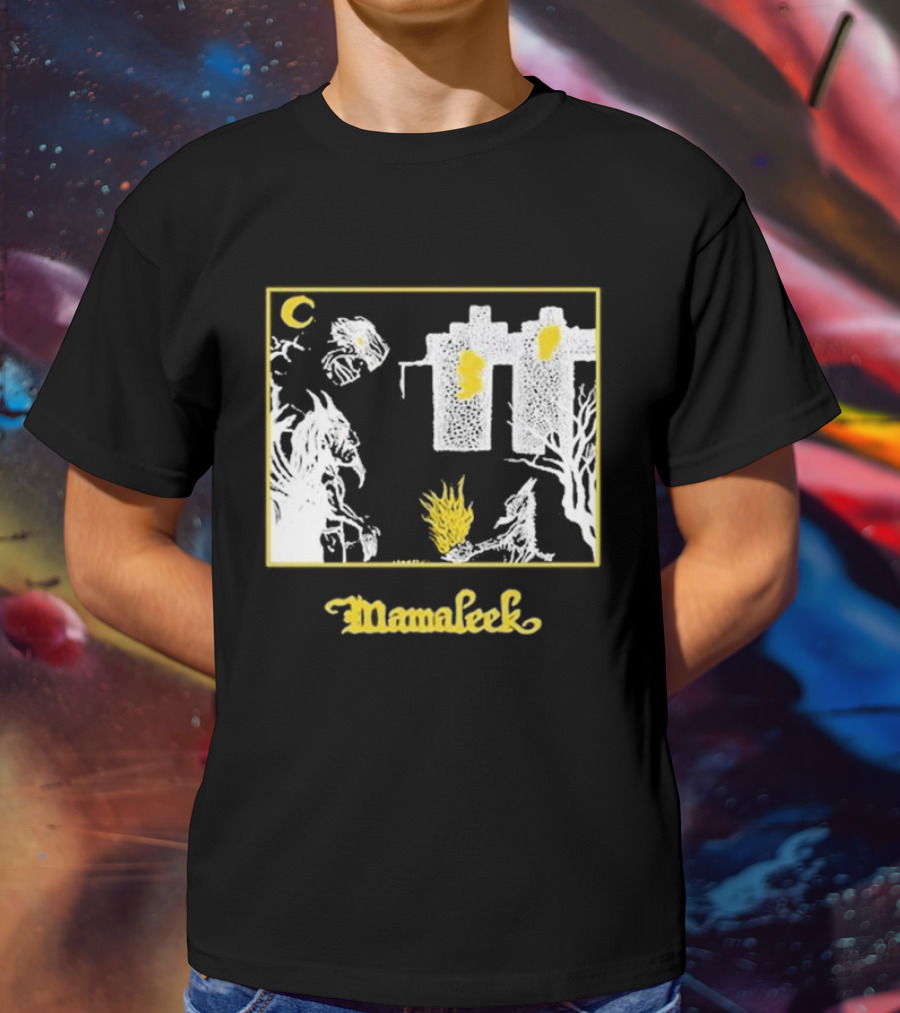 Mamaleek Netherworld Moonlit Cityscape And Surreal Figures T-Shirt