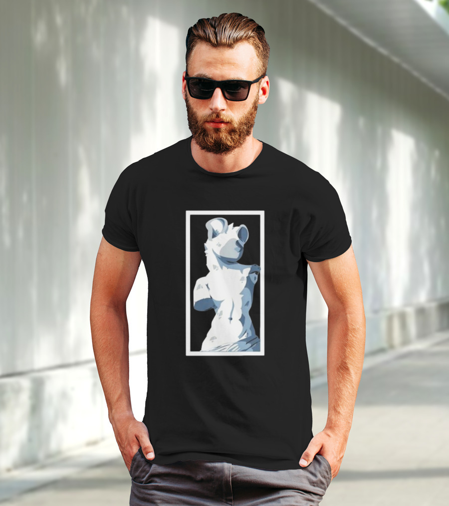 Mangoyena God's Chosen Hyena Statue Style T-Shirt