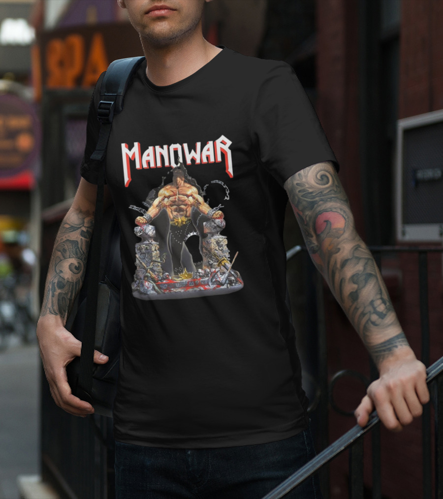 Manowar Louder Than Hell Warrior Chains 2025 T-Shirt