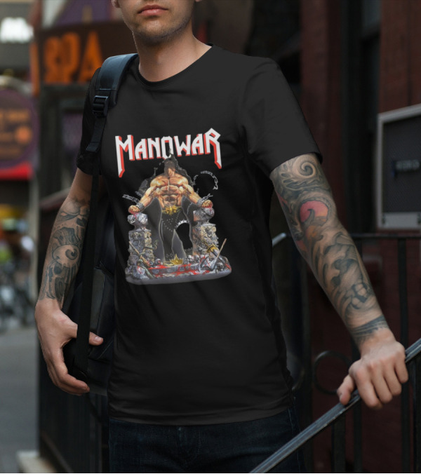 Manowar Louder Than Hell Warrior Chains 2025 T-Shirt