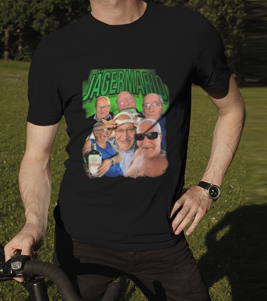 Marioscerra5 Jägermario Sigma Funny Multiphoto Collage T-Shirt