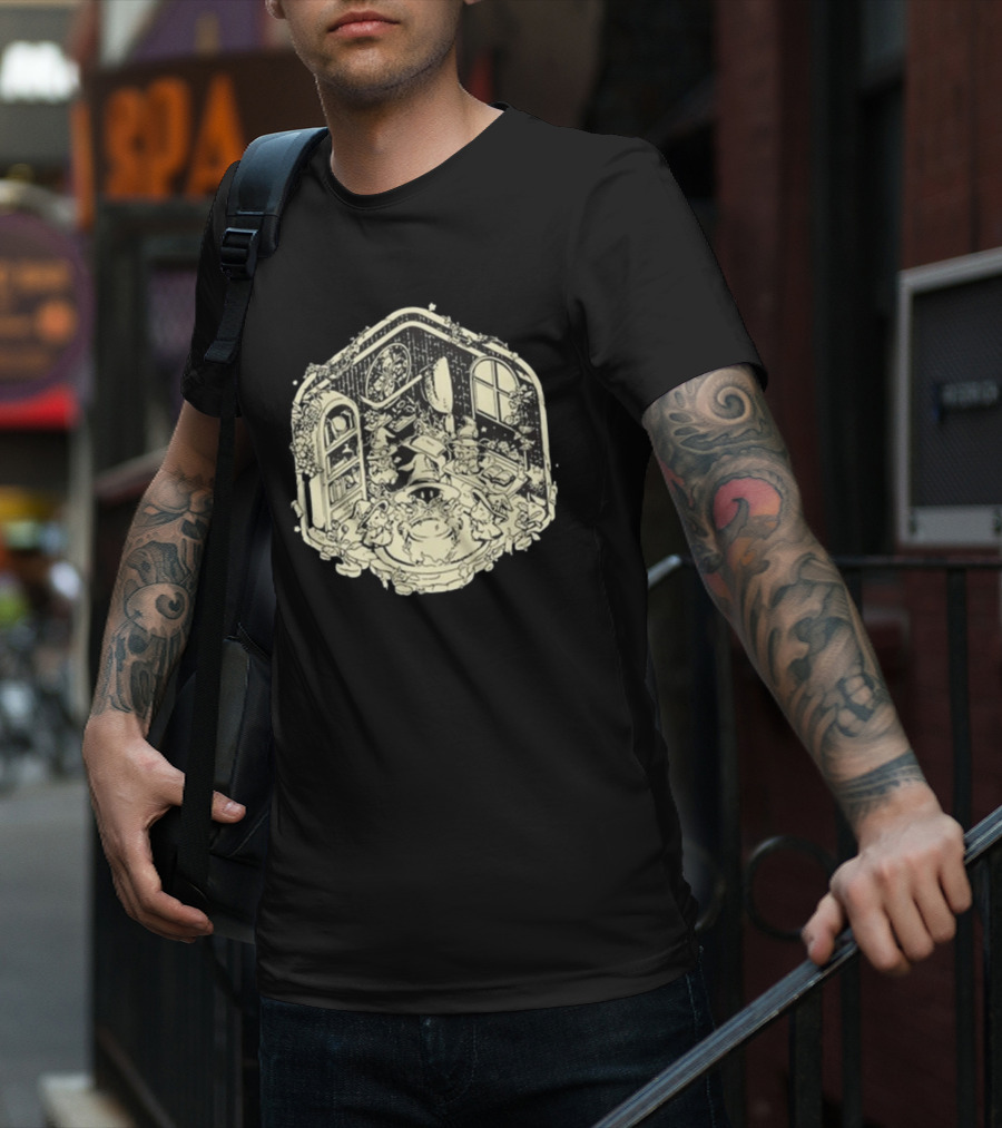 Mage’s Midnight Brew Enchanted Wizard Gathering In Mystical Study Room T-Shirt
