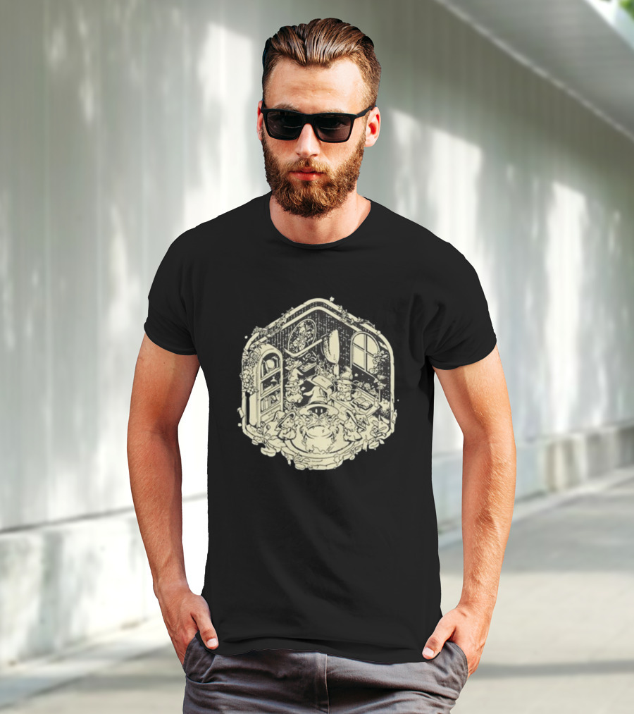 Mage’s Midnight Brew Enchanted Wizard Gathering In Mystical Study Room T-Shirt
