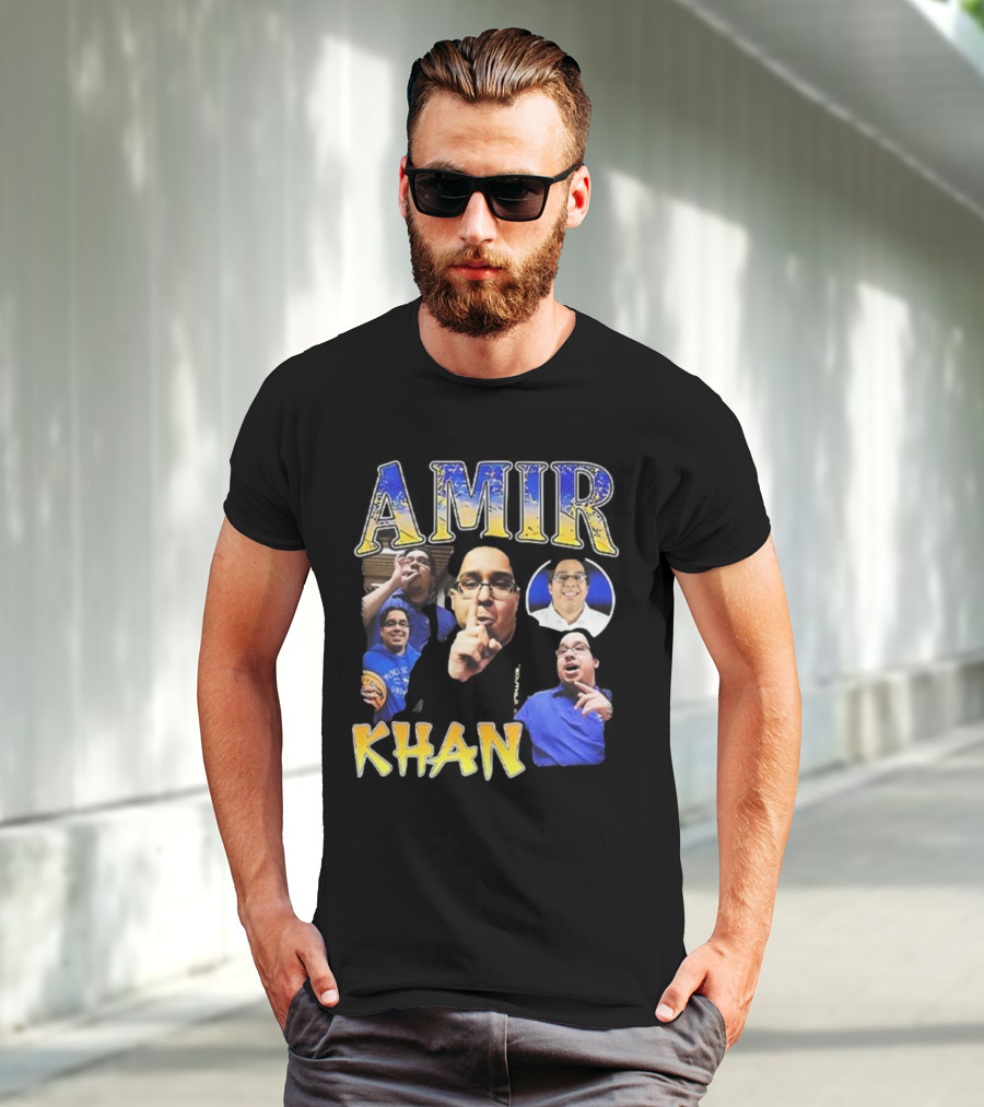 Amir Khan McNeese State University Blue And Gold Style T-Shirt