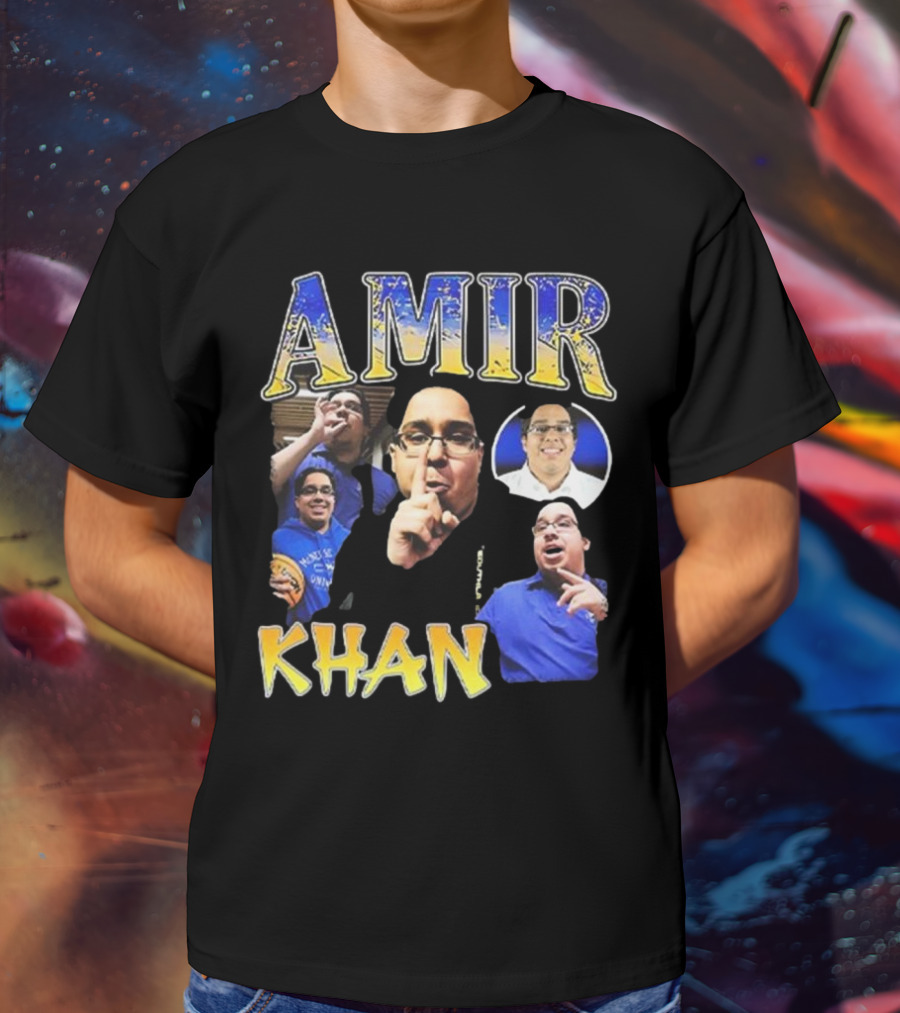 Amir Khan McNeese State University Blue And Gold Style T-Shirt