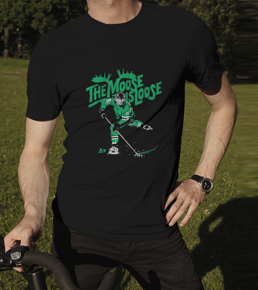 The Moose Is Loose Hockey Player Number 96 T-Shirt