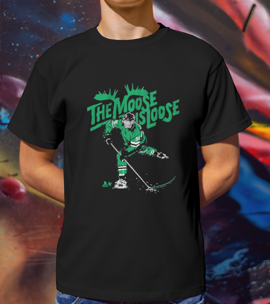 The Moose Is Loose Hockey Player Number 96 T-Shirt