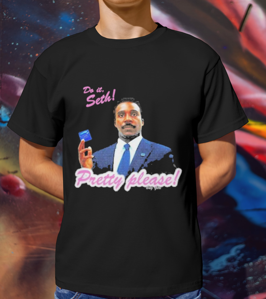 Do It Seth Pretty Please! Milchick Holding Blue Card T-Shirt