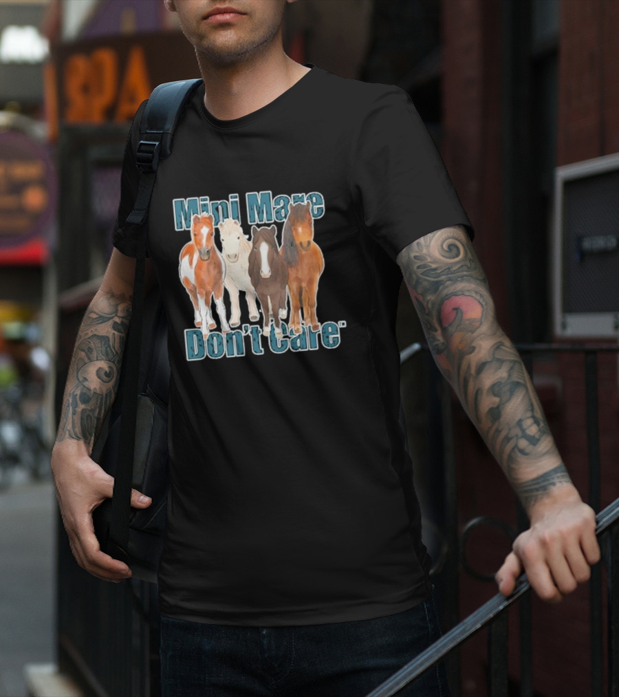 Mini Mare Don't Care Horse Trio T-Shirt