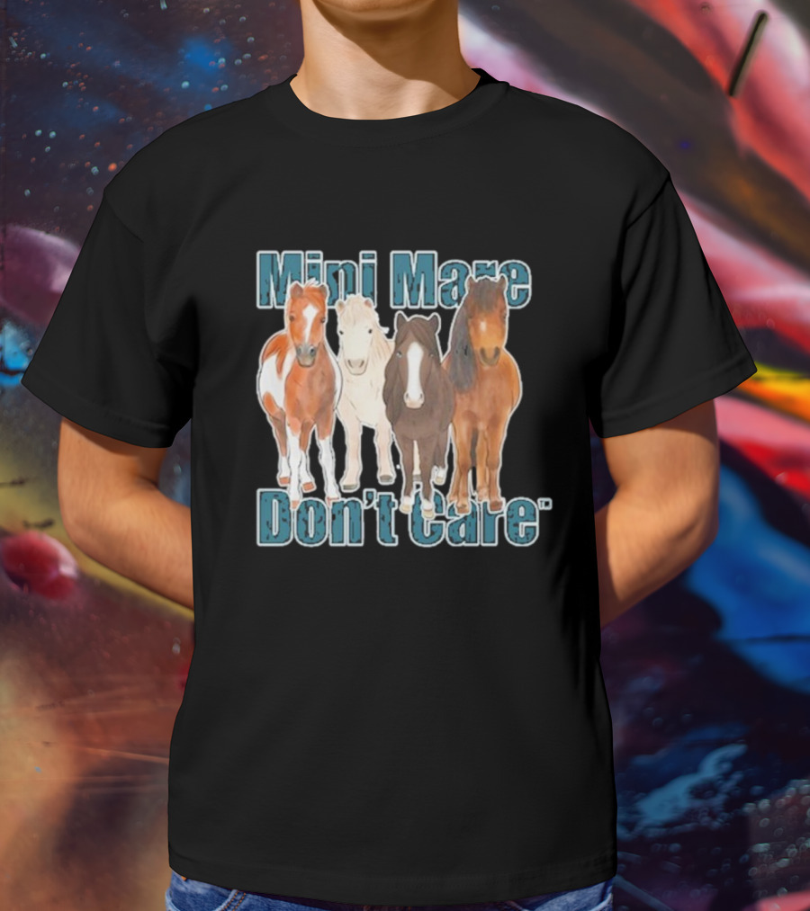 Mini Mare Don't Care Horse Trio T-Shirt