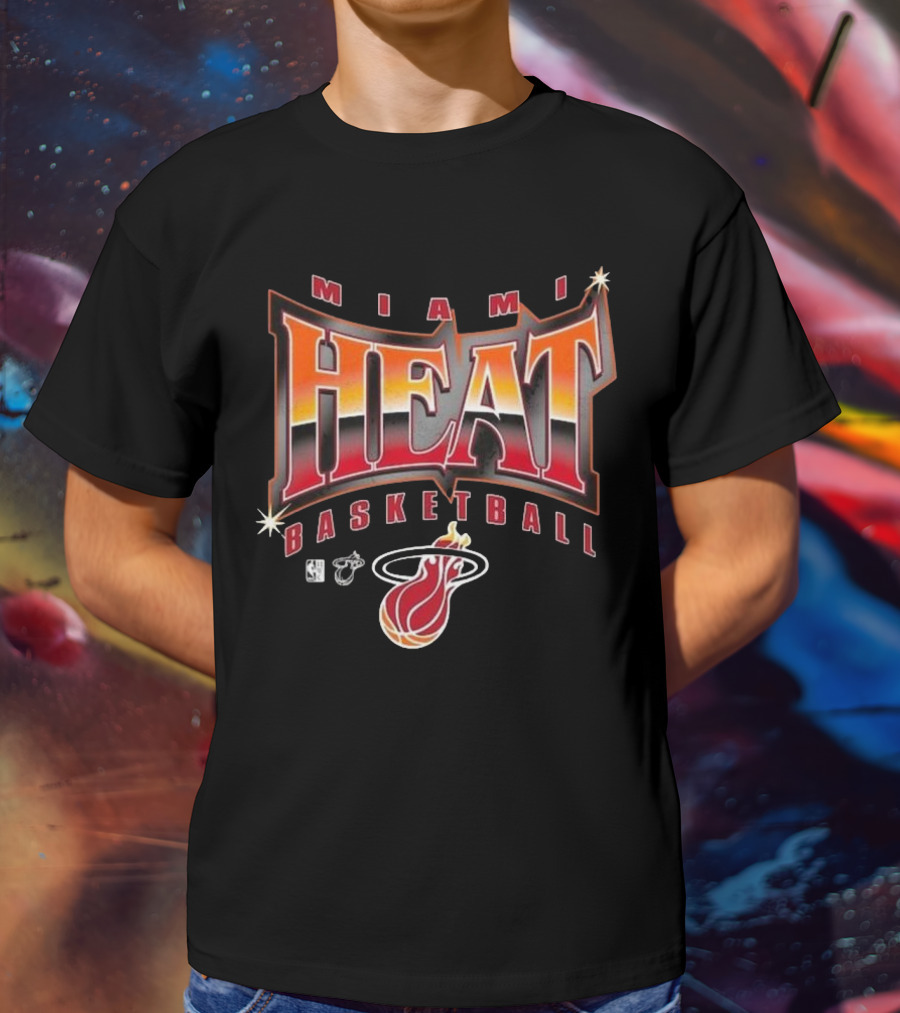 Miami Heat Basketball Worldwide Glow Up NBA Icons T-Shirt