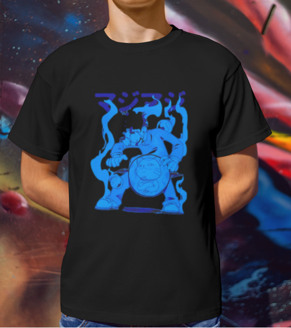 Dandadan My Balls Manga Character With Blue Aura T-Shirt