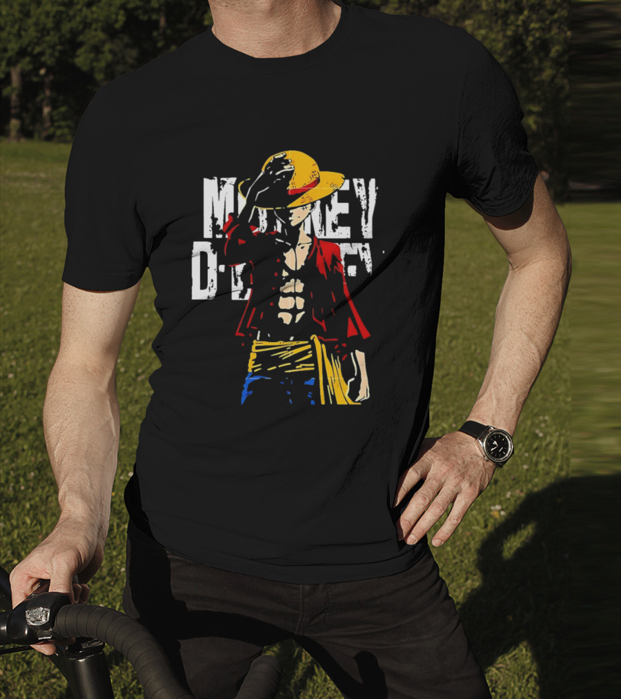 Monkey D Luffy One Piece Anime Character Iconic Straw Hat Pirate Outfit T-Shirt