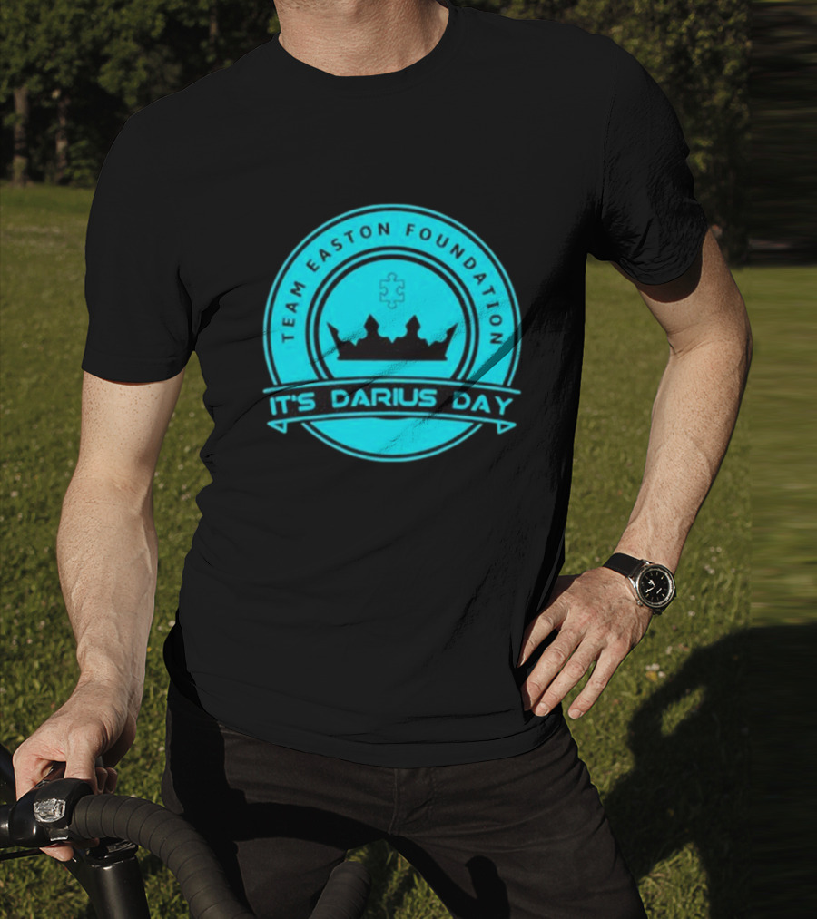 Team Easton Foundation It's Darius Day Autism Puzzle Crown T-Shirt