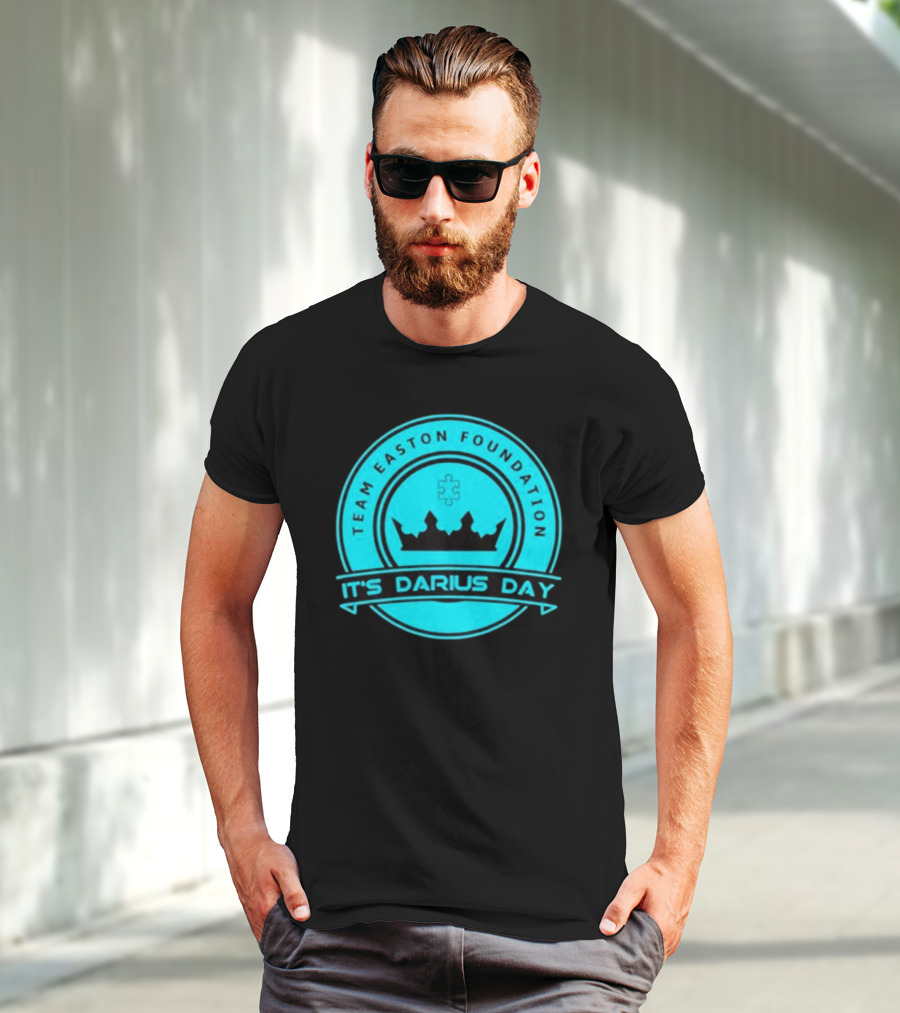 Team Easton Foundation It's Darius Day Autism Puzzle Crown T-Shirt