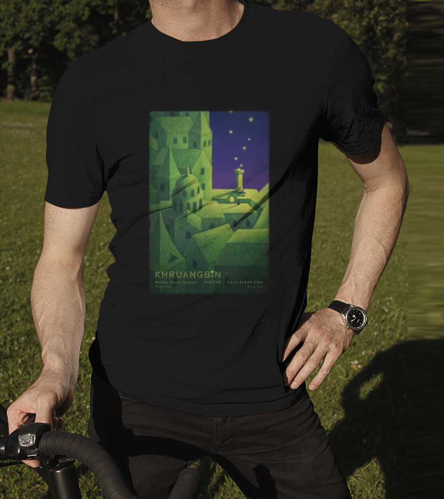 Khruangbin Moody Amphitheater Austin April 22 23 2025 Murugi Kim Artwork T-Shirt