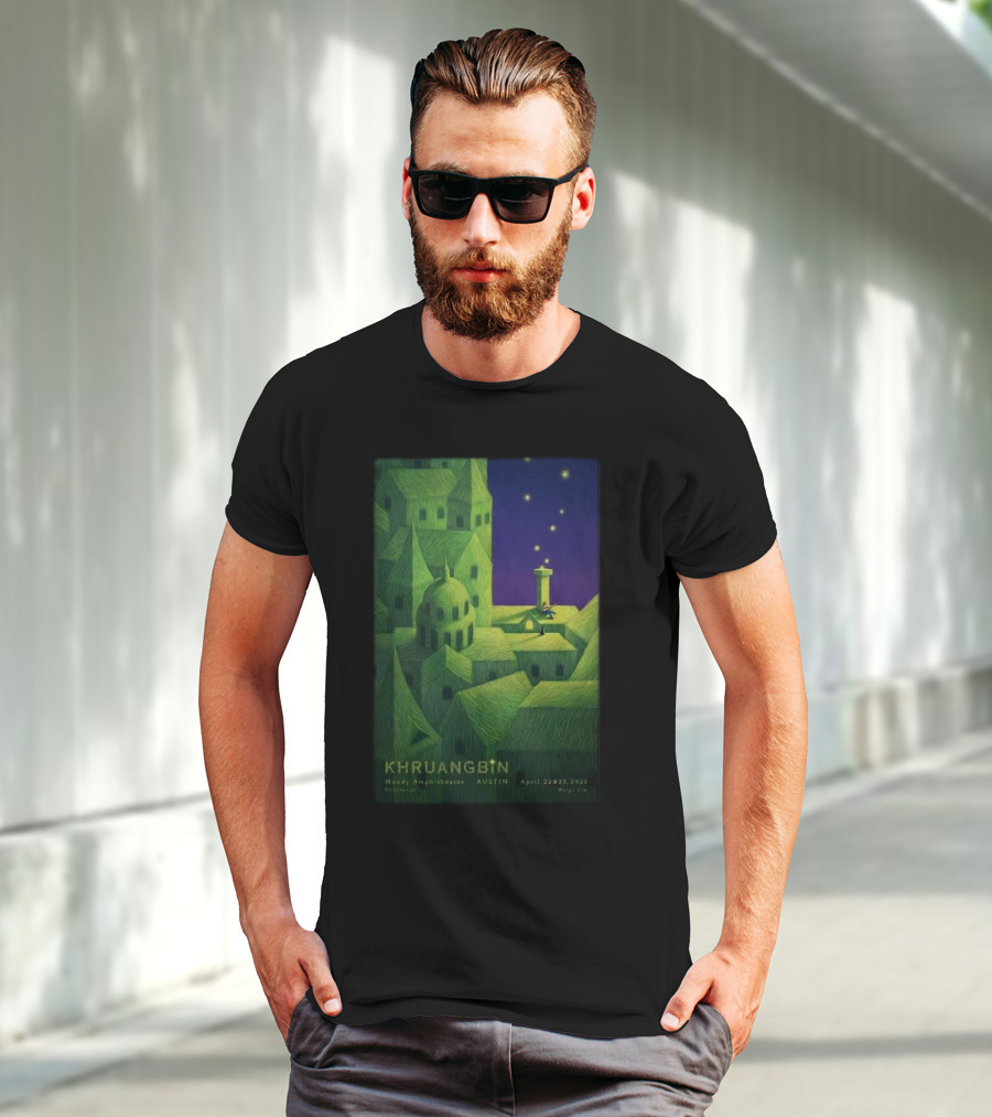 Khruangbin Moody Amphitheater Austin April 22 23 2025 Murugi Kim Artwork T-Shirt