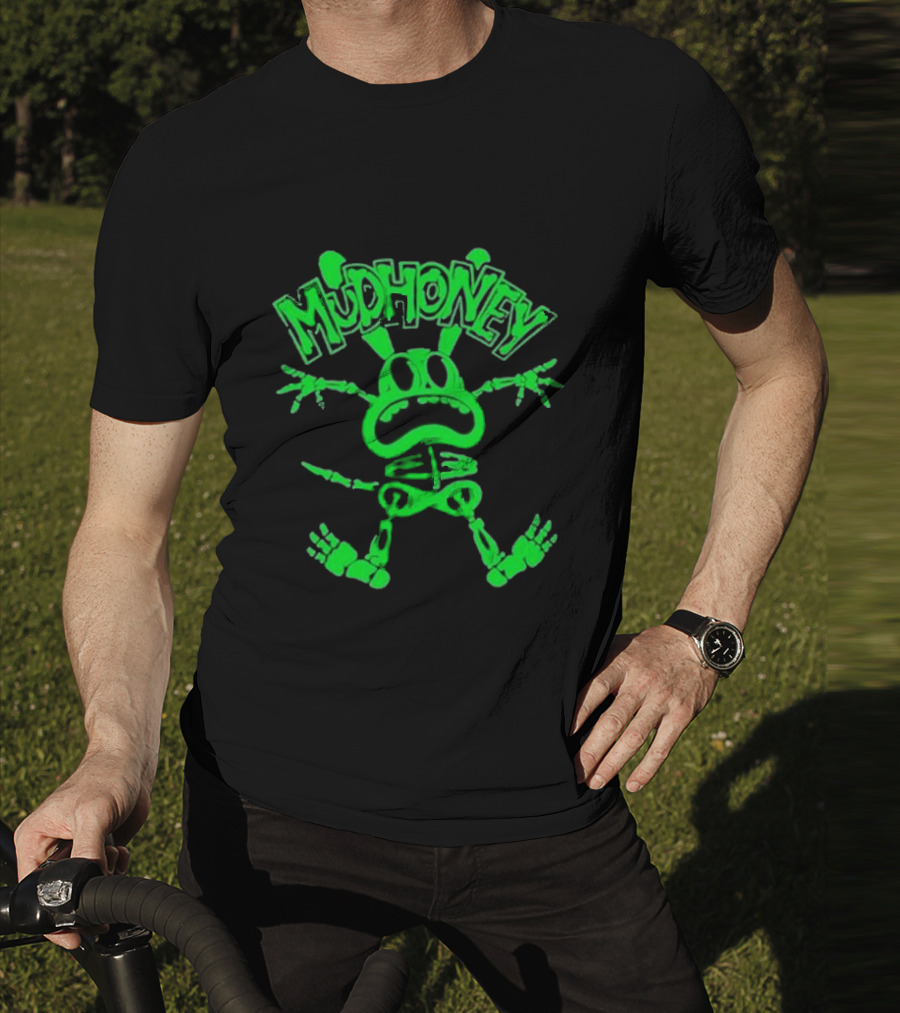 Mudhoney Foro Indie Rocks Mexico City Mar 30 2025 Glowing Green Cartoon Monster T-Shirt