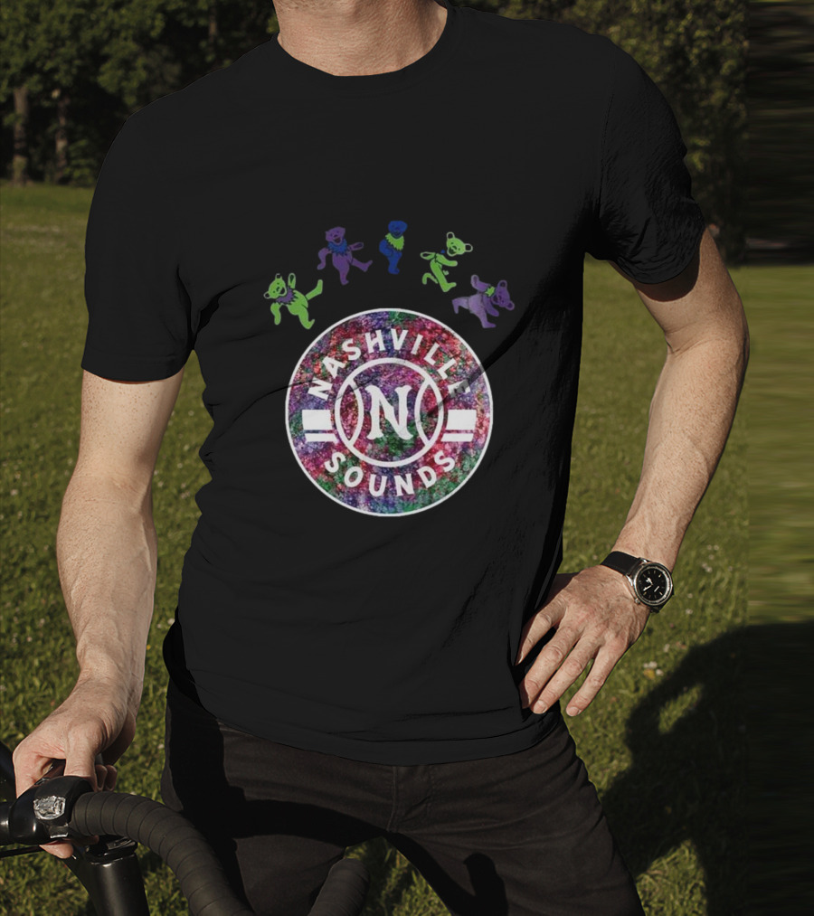 Nashville Sounds Grateful Dead Dancing Bears Baseball 2025 T-Shirt