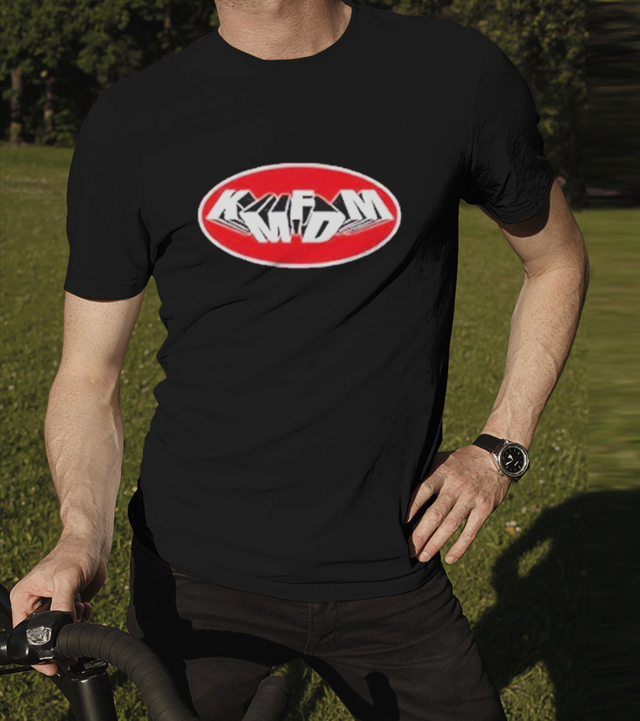 Natalie Samantha Rupnow Wear KMFDM Oval Red Logo T-Shirt