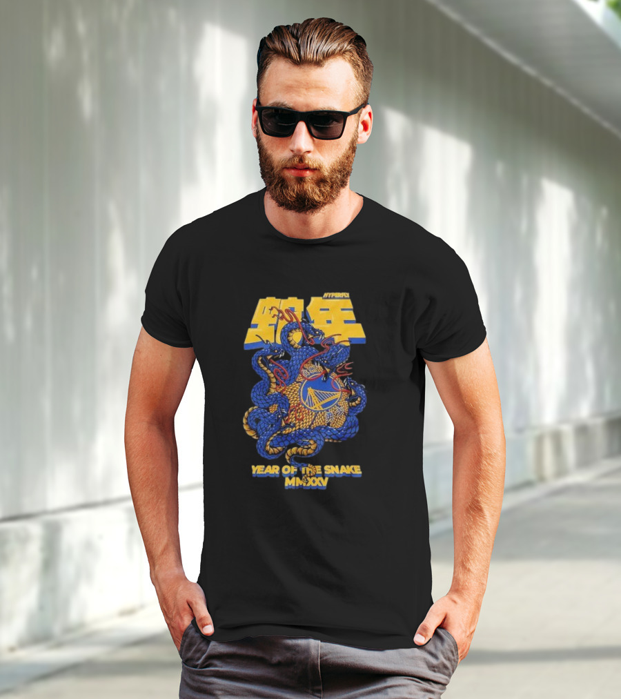 NBALab X Hyperfly Golden State Warriors Year Of The Snake MNXXIV Lunar New Year Collection T-Shirt