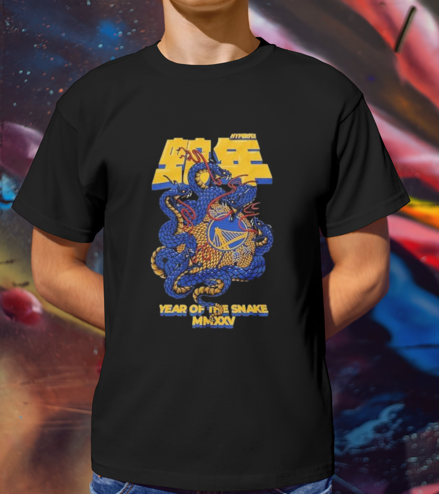 NBALab X Hyperfly Golden State Warriors Year Of The Snake MNXXIV Lunar New Year Collection T-Shirt