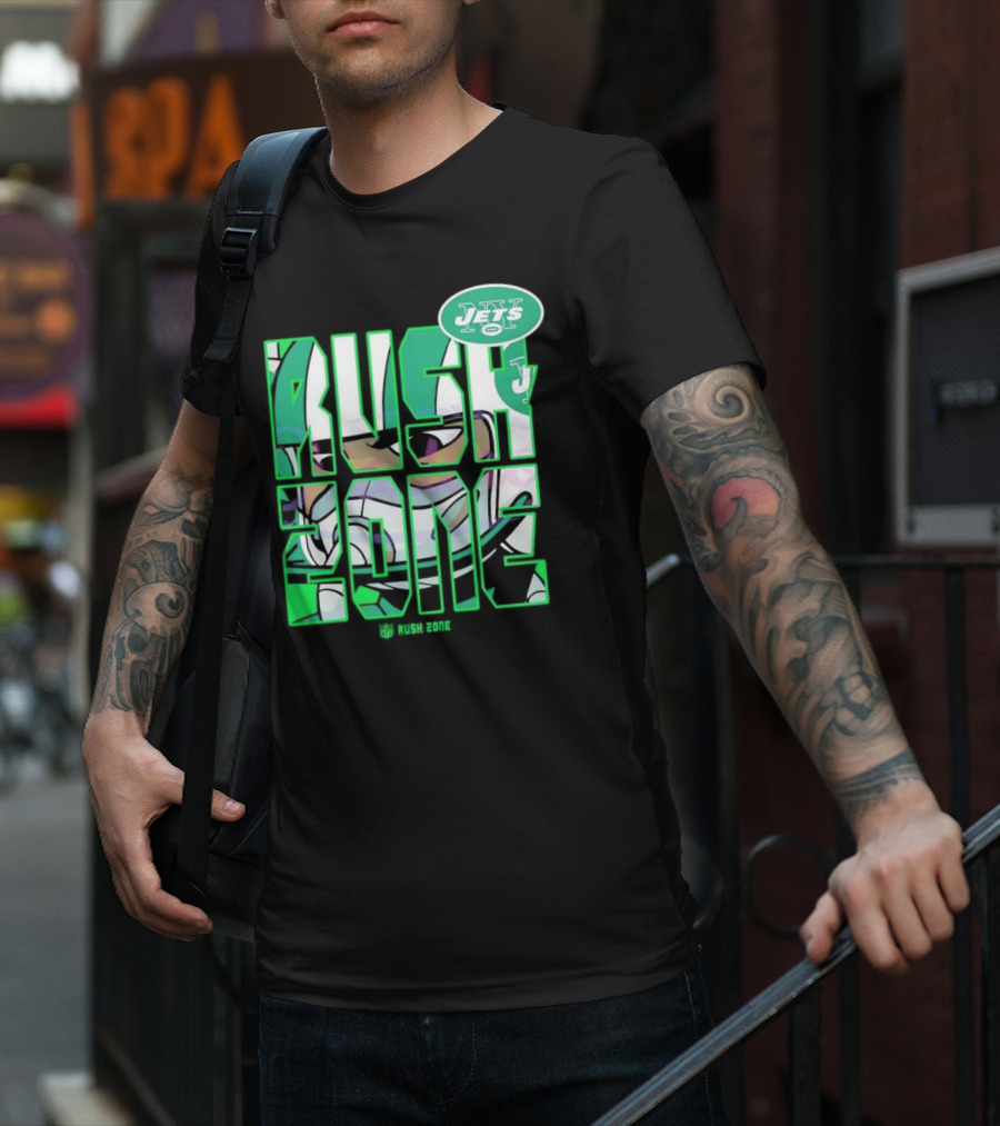 New York Jets NFL Rush Zone Cartoon Football Jets T-Shirt