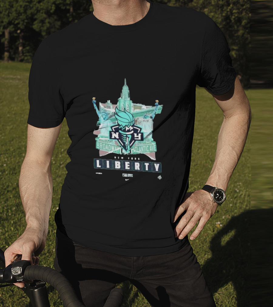 New York Liberty Broadway Atlantic Ave WNBA Statue Of Liberty Empire State Building T-Shirt