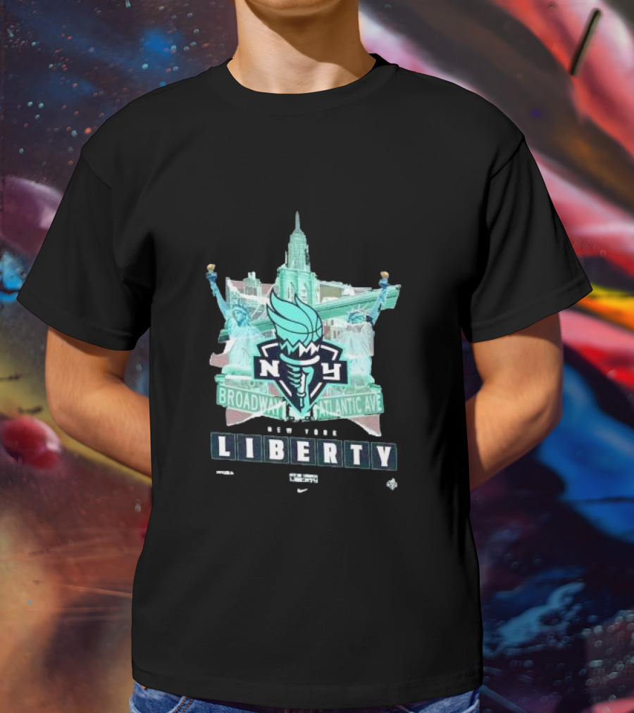 New York Liberty Broadway Atlantic Ave WNBA Statue Of Liberty Empire State Building T-Shirt