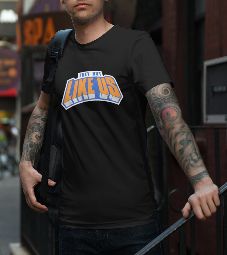 They Not Like Us New York Bold Typography T-Shirt