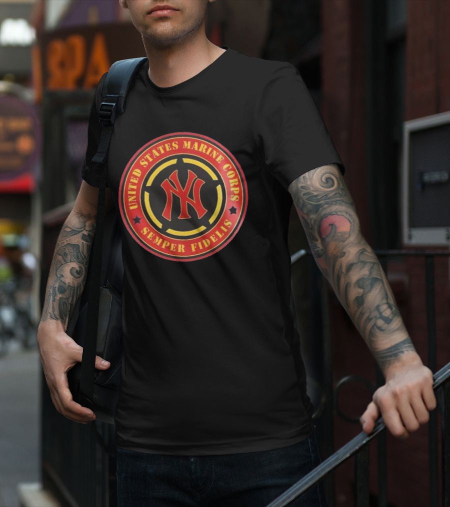 New York Yankees United States Marine Corps Semper Fidelis MLB Military Appreciation Night 2025 T-Shirt