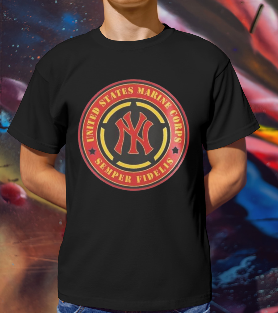 New York Yankees United States Marine Corps Semper Fidelis MLB Military Appreciation Night 2025 T-Shirt
