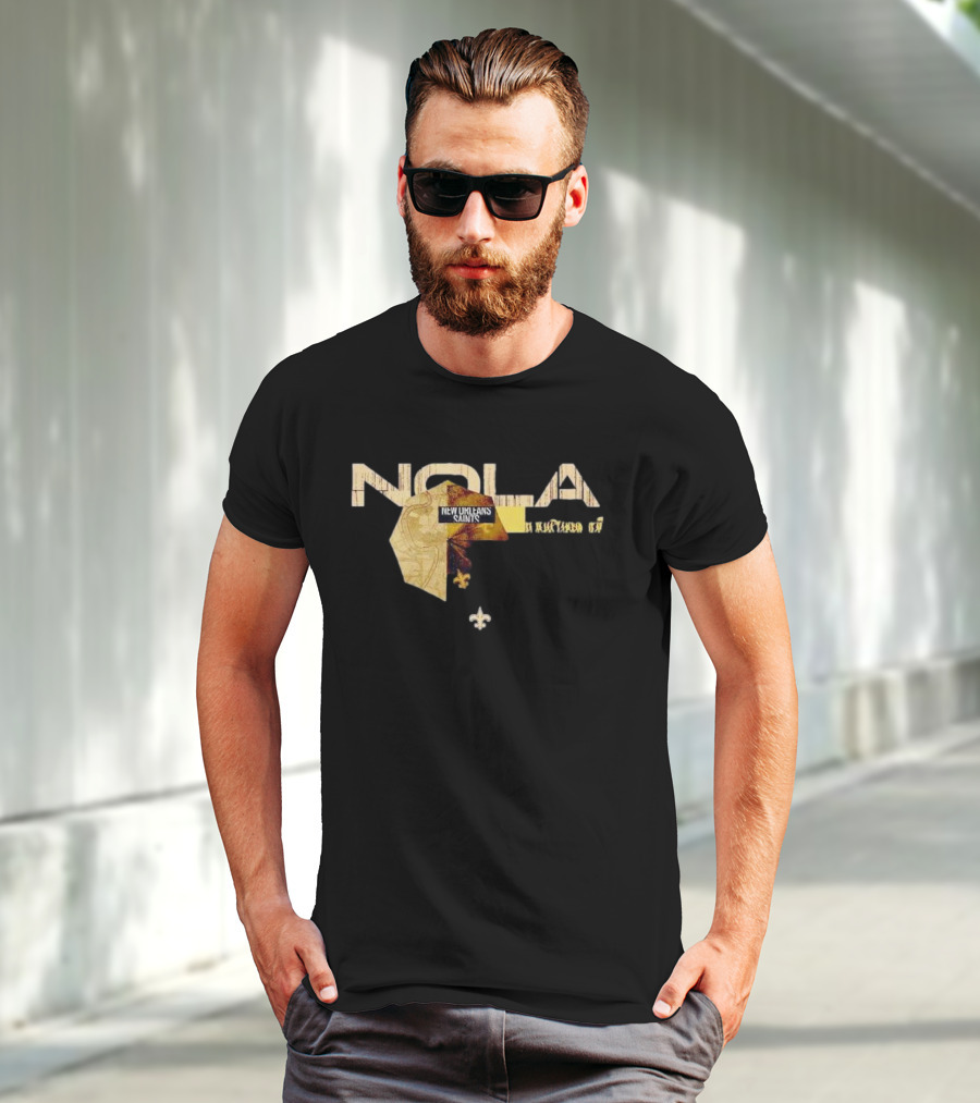 NOLA New Orleans Saints 2025 NFL Draft Cluster Fleur-de-Lis T-Shirt