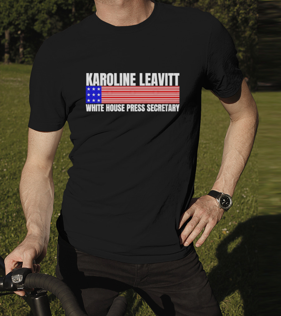 Karoline Leavitt White House Press Secretary American Flag Design T-Shirt