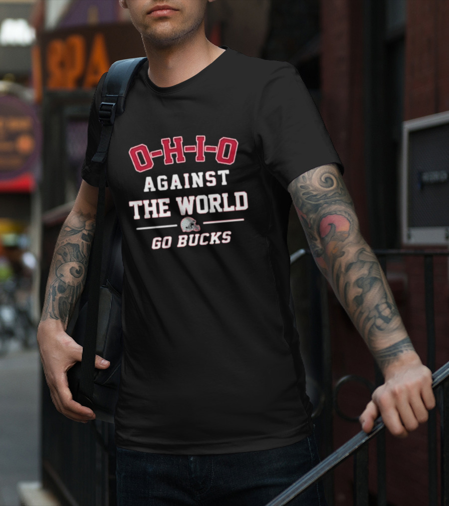 Ohio Against The World Go Bucks Helmet 2025 T-Shirt