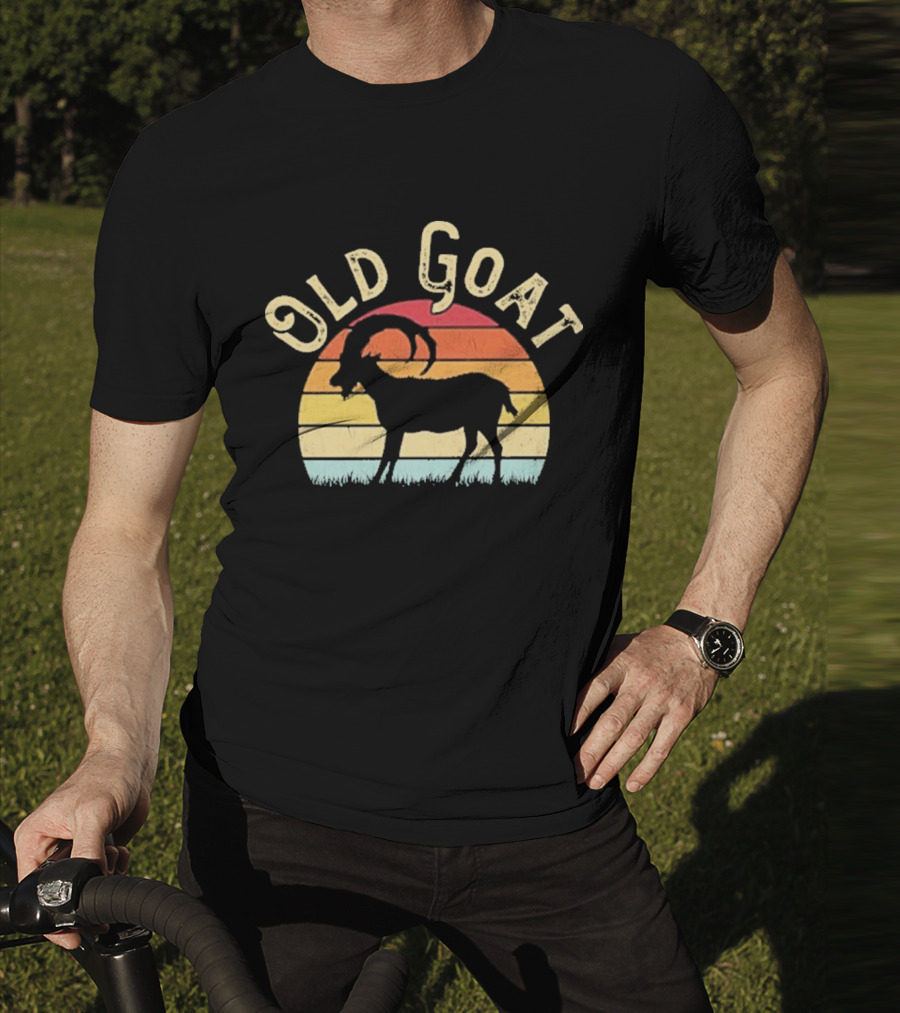 Old Goat Vintage Sunset Silhouette Retro Style T-Shirt