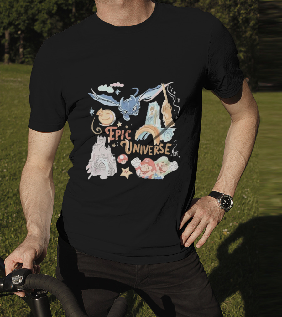 Epic Universe Mario Luigi Dragon Orlando Park Adventure T-Shirt