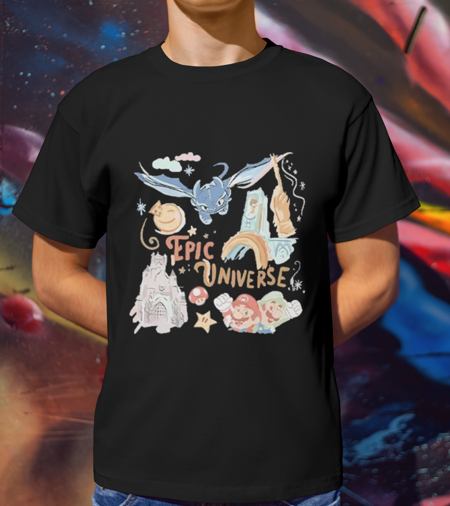 Epic Universe Mario Luigi Dragon Orlando Park Adventure T-Shirt