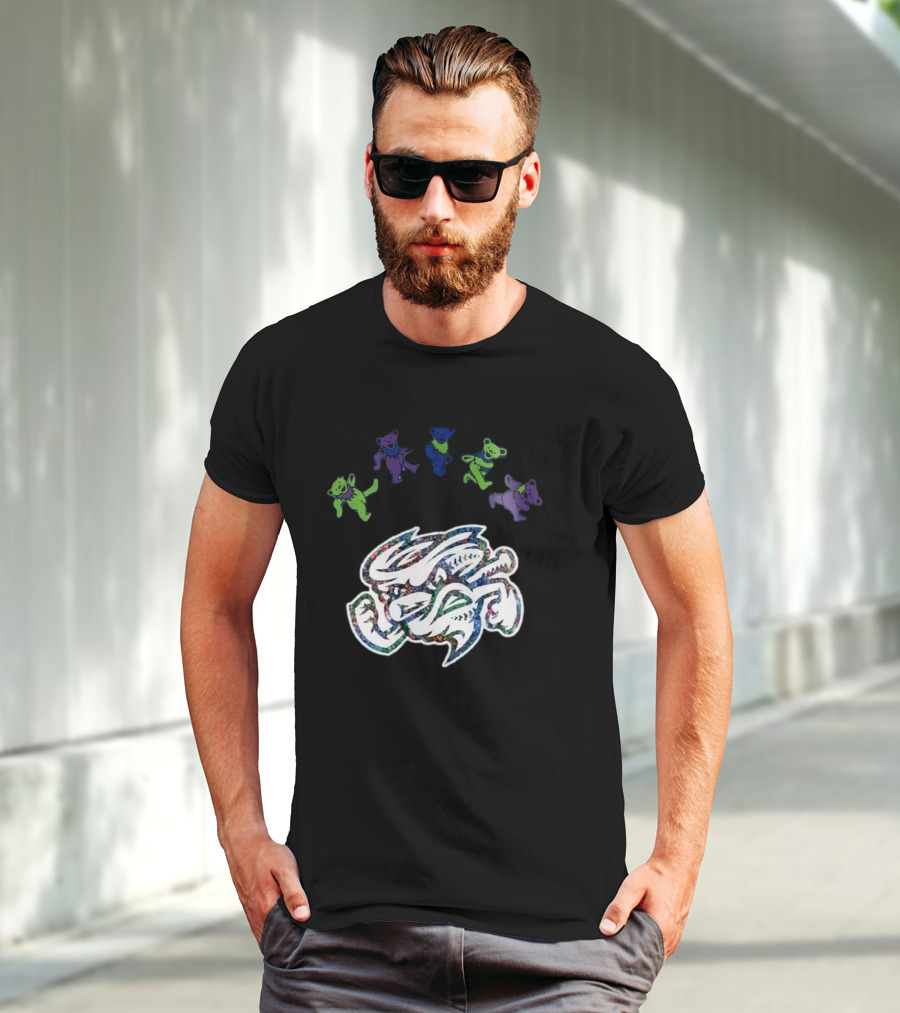 Omaha Storm Chasers Grateful Dead Night 2025 Baseball Dancing Bears T-Shirt