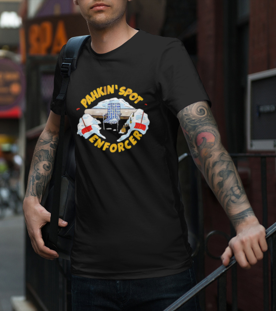 Pahkin’ Spot Enforcer Hockey Ice Rink Shovels T-Shirt